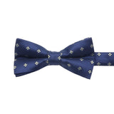 Navy Blue Green Geometric Bowtie