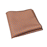 Charcoal Grey Lavender Geometric Floral Pocket Square