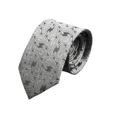 Black Gray Paisley Necktie