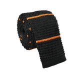 Black Orange Striped Necktie