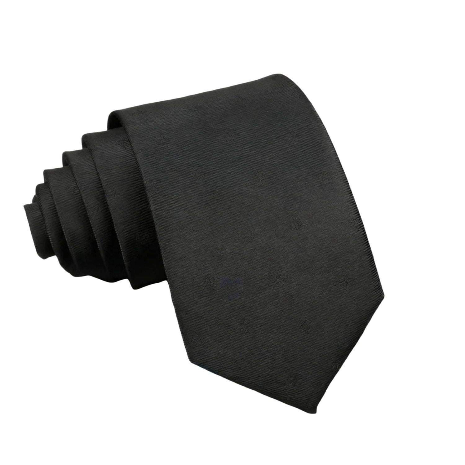Black with Black Small Anchor Necktie
