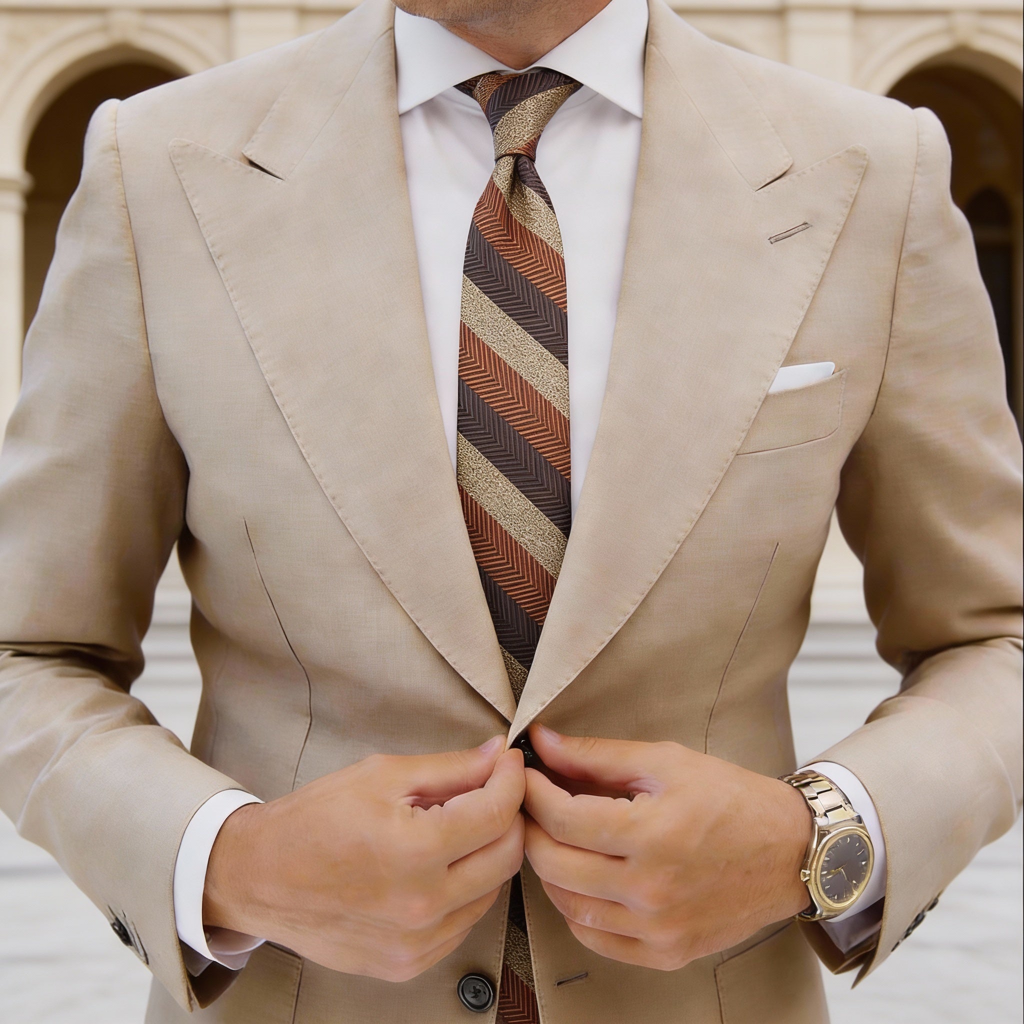 Green With Blue Flower Necktie