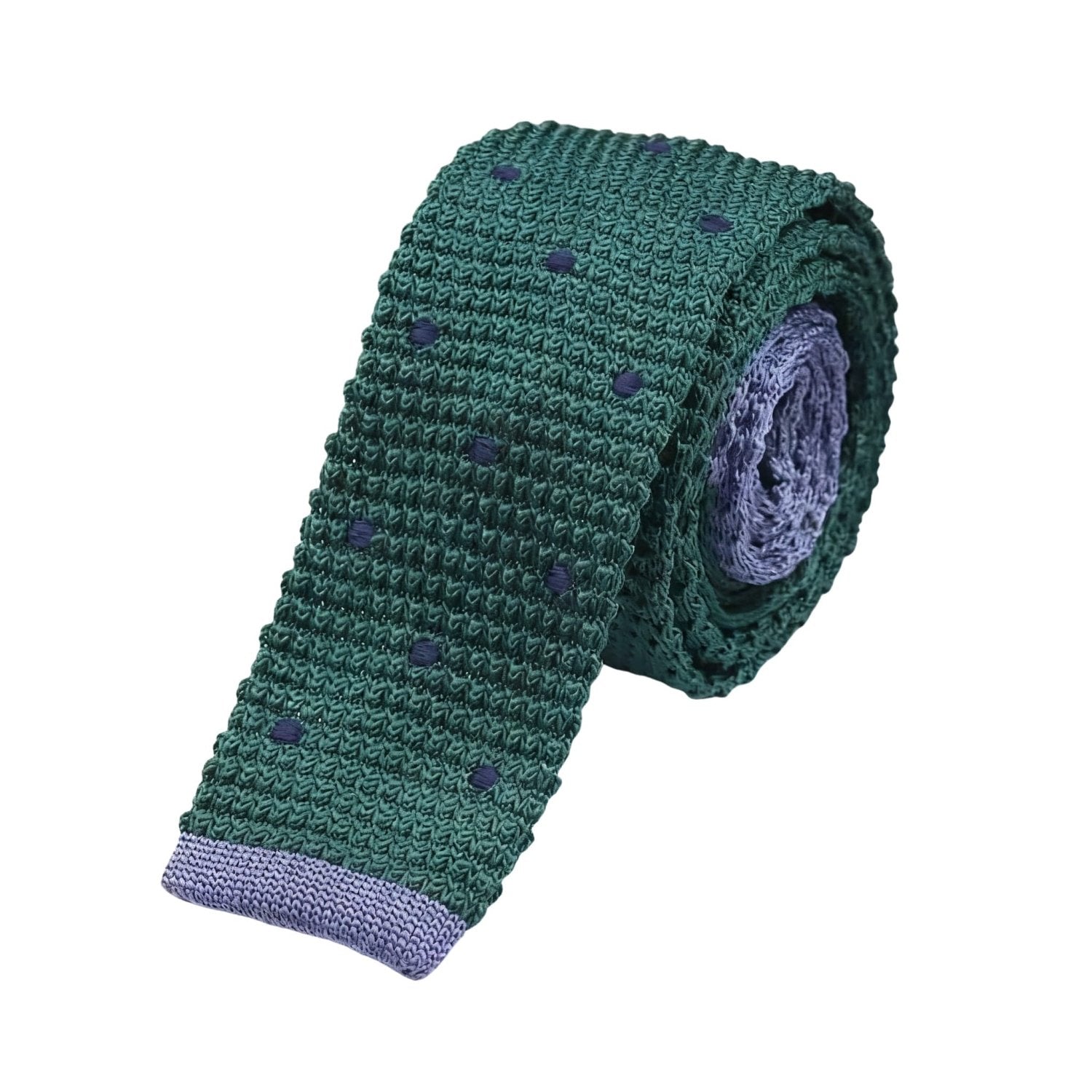 Green With Purple Polka Dots Necktie