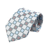 Silver Blue Checkered Necktie