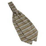 Khaki Black Geometric Ascot