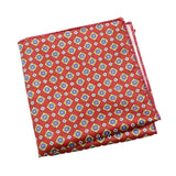 Red Yellow Floral Pocket Square