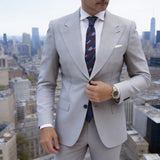 Dark Blue With Red Geometric Necktie