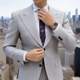 Dark Blue With Red Geometric Necktie