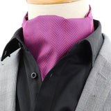 Purple Red Herringbone Ascot