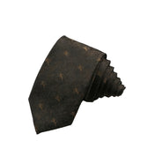 Dark Brown Gold Animal Necktie