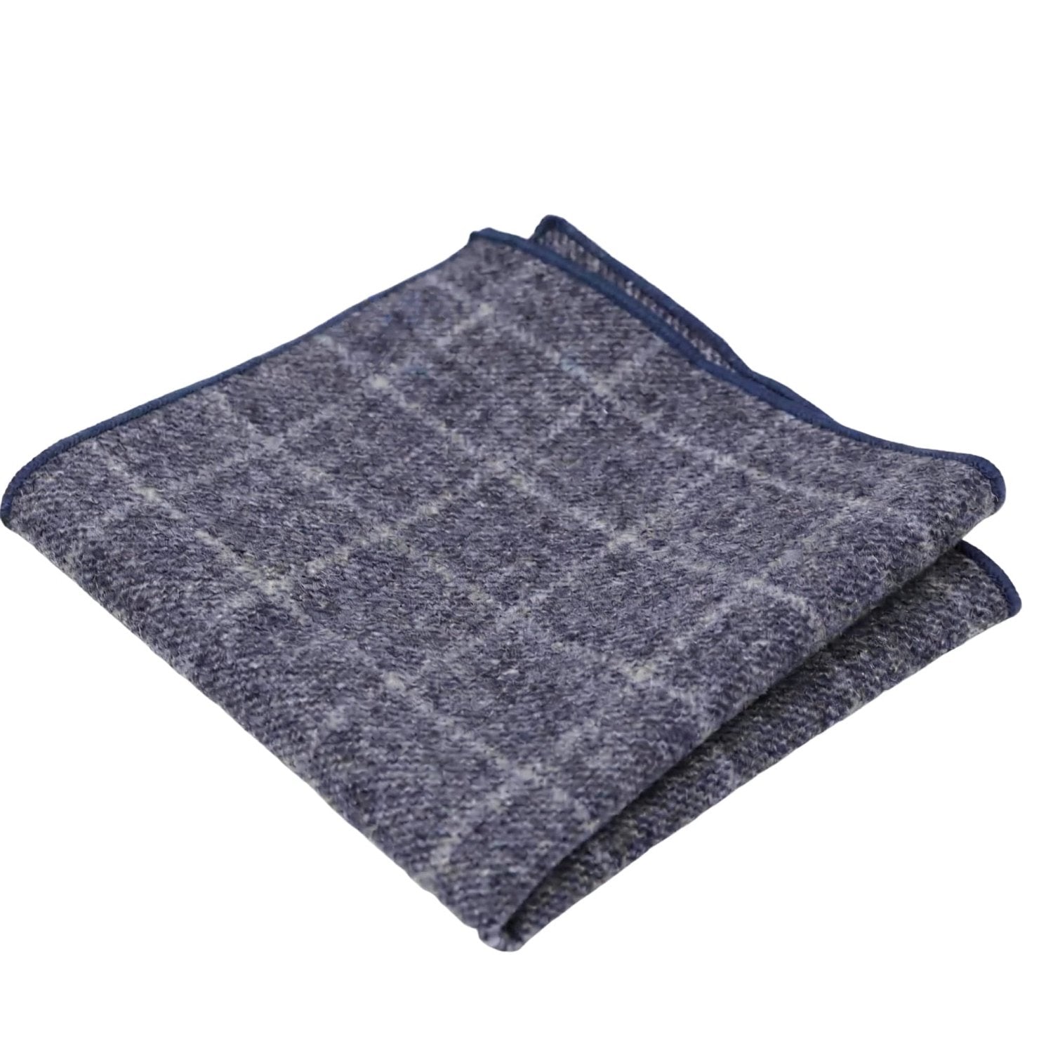 Blue With Gray Plaid Pocket Square