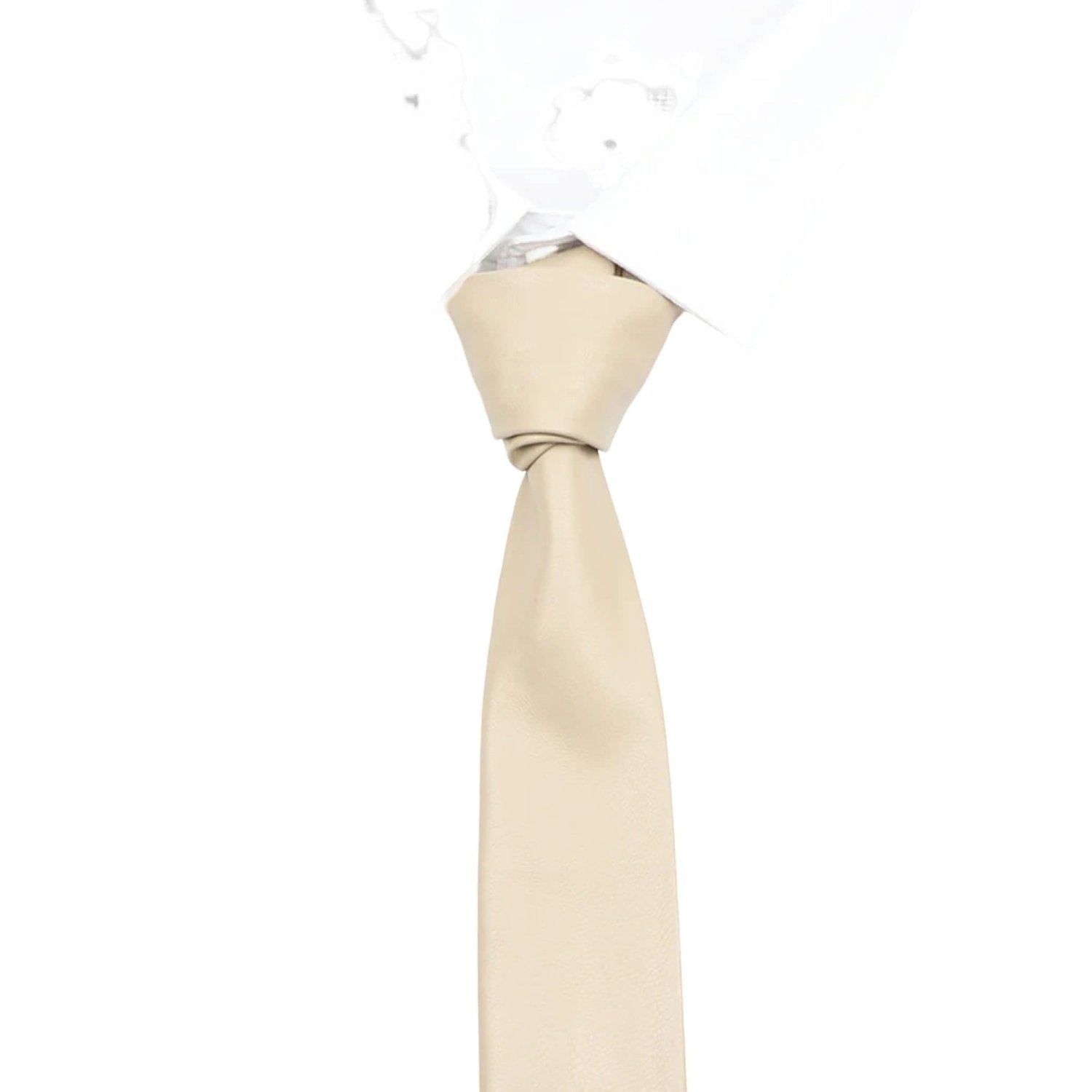 Beige Solid Necktie