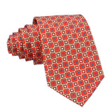 Red Blue Geometric Necktie