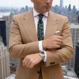 Dark Green With Light Green Floral Necktie