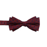 Maroon Navy Geometric Bowtie
