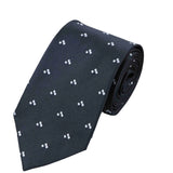 Black White Geometric Tie