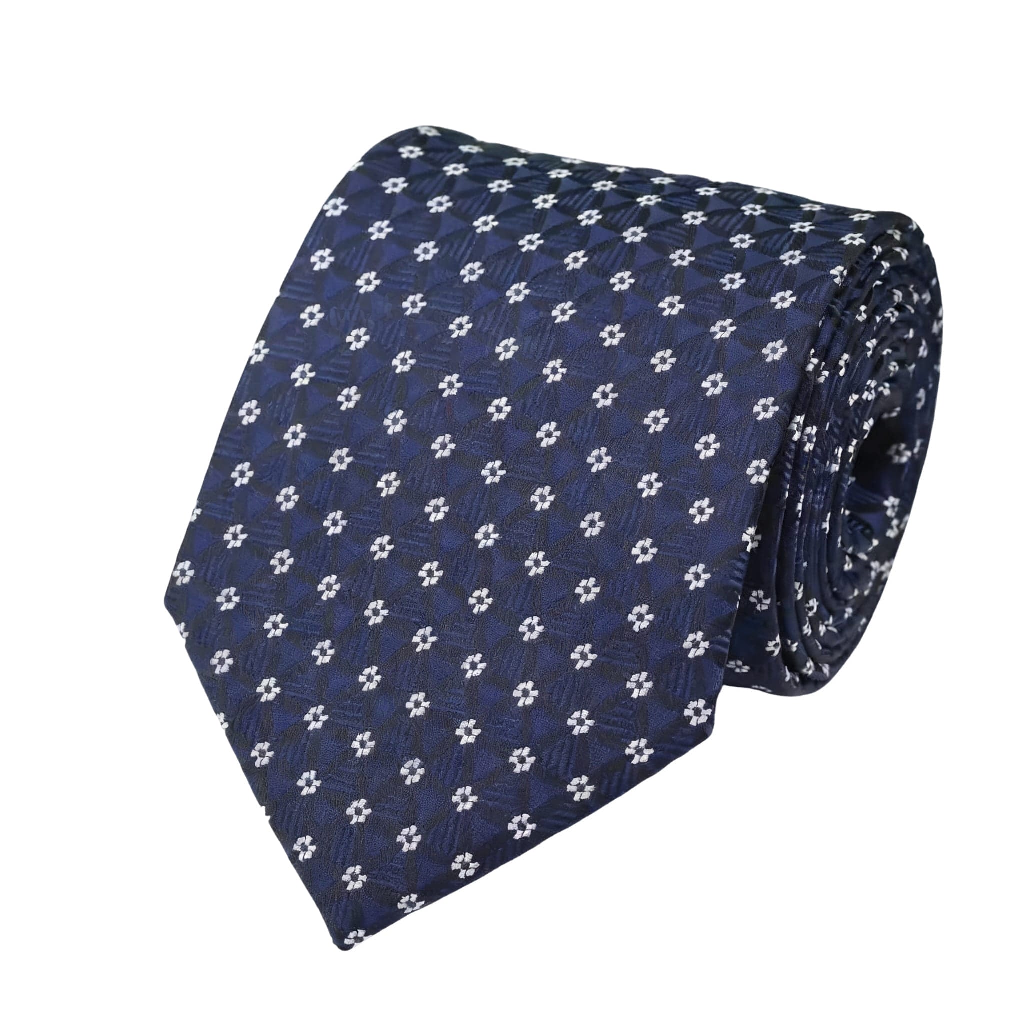 Navy Blue Floral Tie