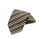 Black White Striped Necktie