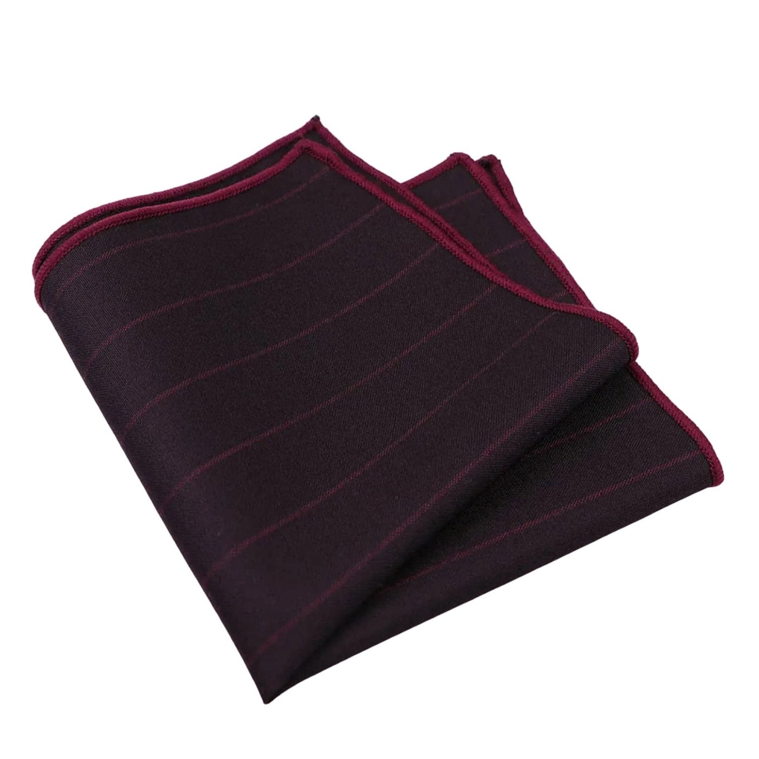Black With Red Stripes Pocket Square