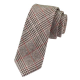 Brown Red Plaid Necktie