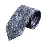 Blue White Paisley Necktie