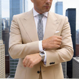 Gray Blue Dotted Knitted Tie