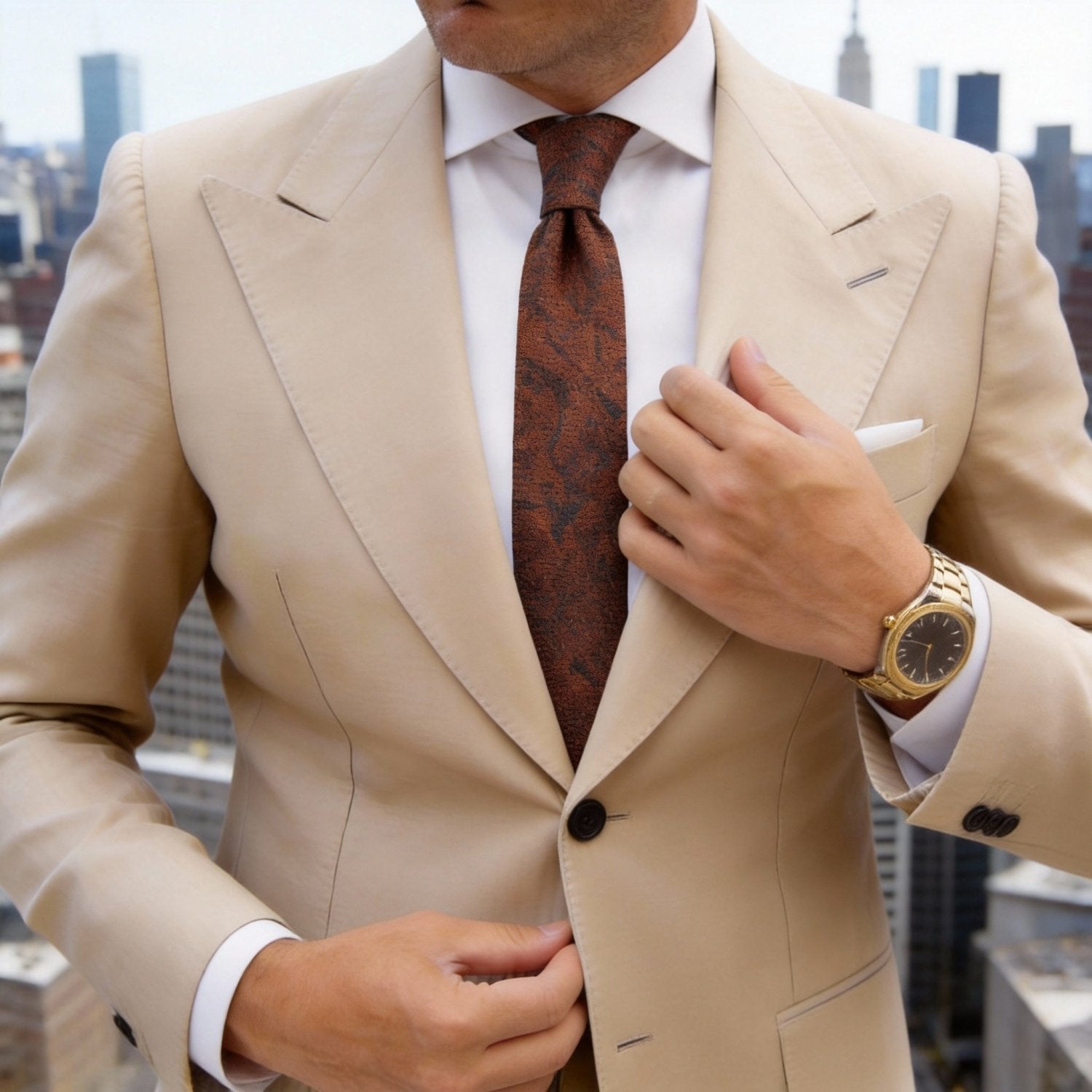 Red With Black Speckled Necktie