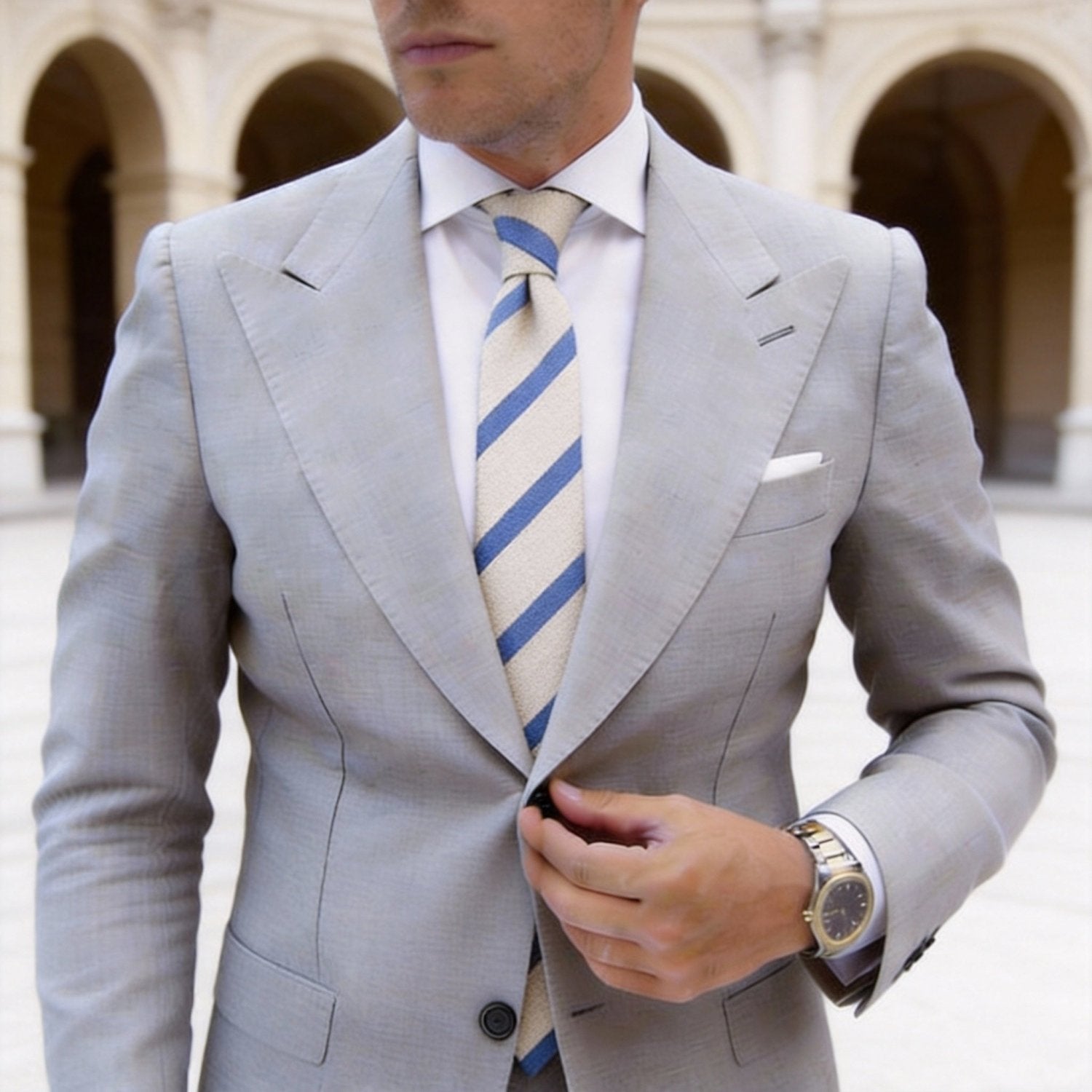 Light Beige With Subtle Texture Necktie