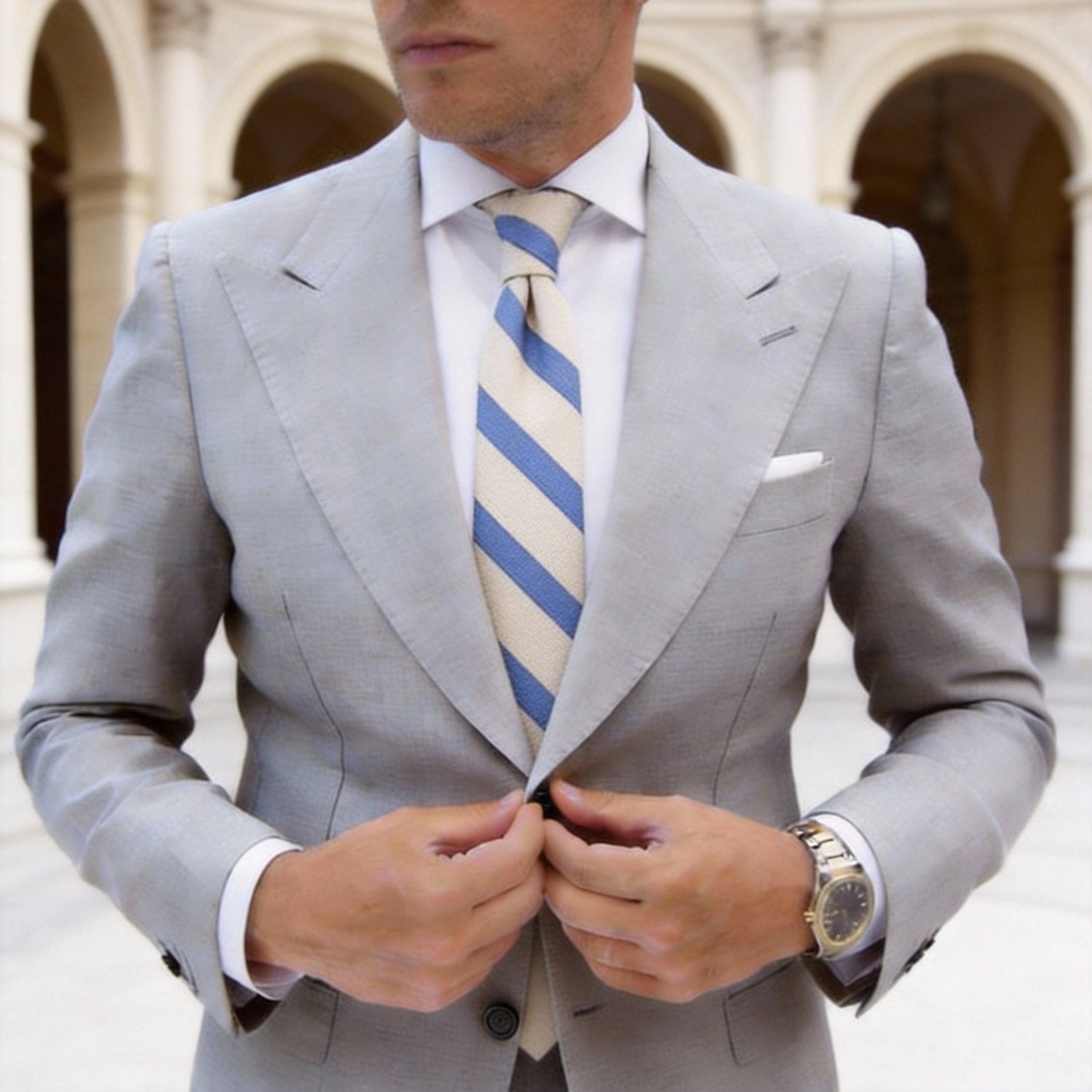 Light Beige With Subtle Texture Necktie
