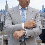 Light Blue With Black Helicopter Necktie