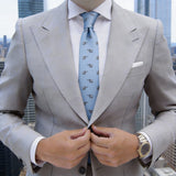 Light Blue With Black Helicopter Necktie