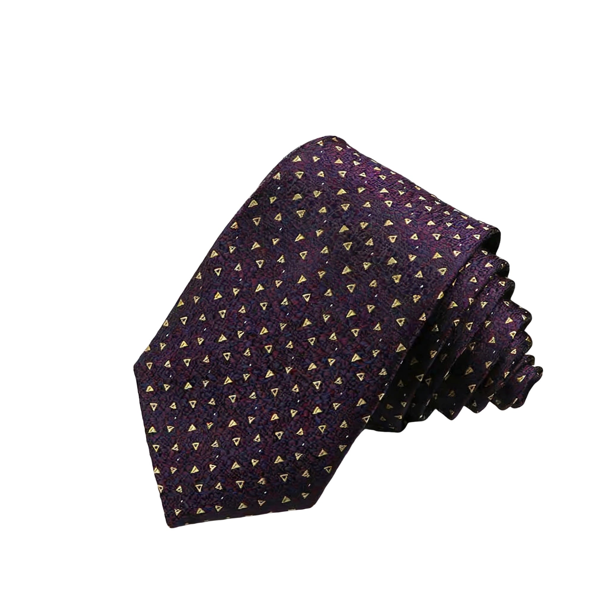 Purple Gold Triangle Necktie