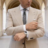 Black With White Textured Necktie