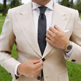 Dark Gray Check Tie