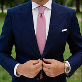 Pink With Light Pink Plaid Necktie