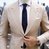 Navy Blue With Subtle Grid Necktie