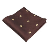 Brown Beige Floral Pocket Square
