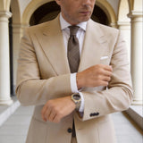 Brown Necktie with Brown Plaid Pattern