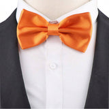 ZONFAZ Silk Solid Color Bowtie for Men Classical Formal Casual Wedding Business Bow Tie