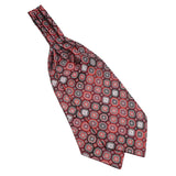 Red Black Geometric Ascot
