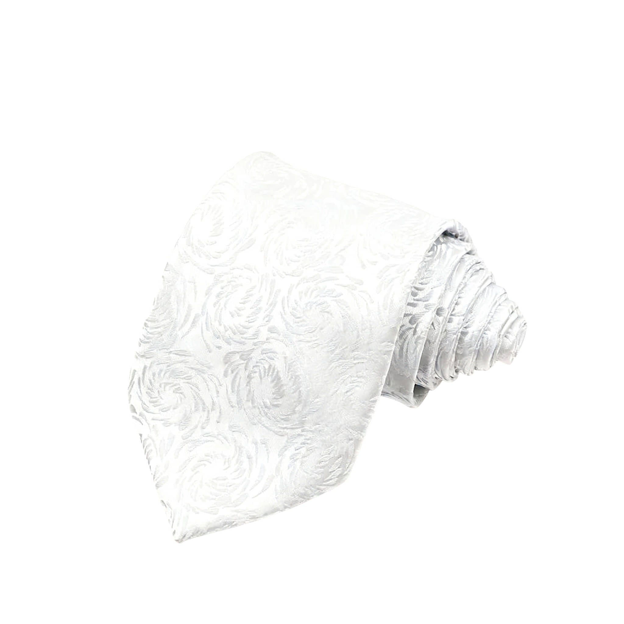 Silver Gray Floral Necktie