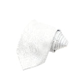 Silver Gray Floral Necktie