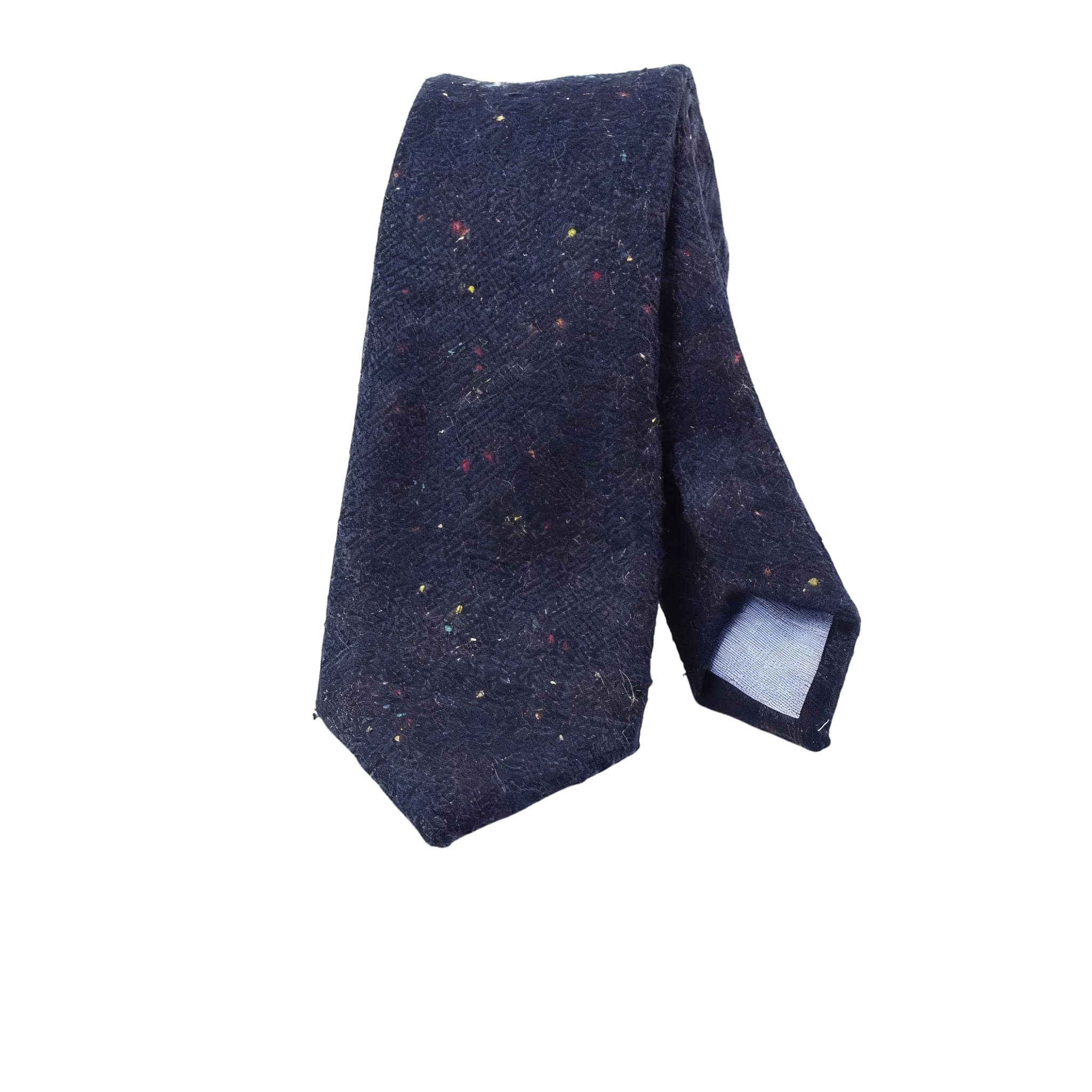 Navy Speckled Wool Tie