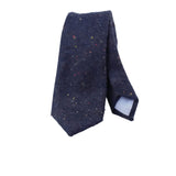 Navy Speckled Wool Tie
