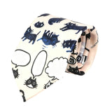 Beige Black Cat Necktie