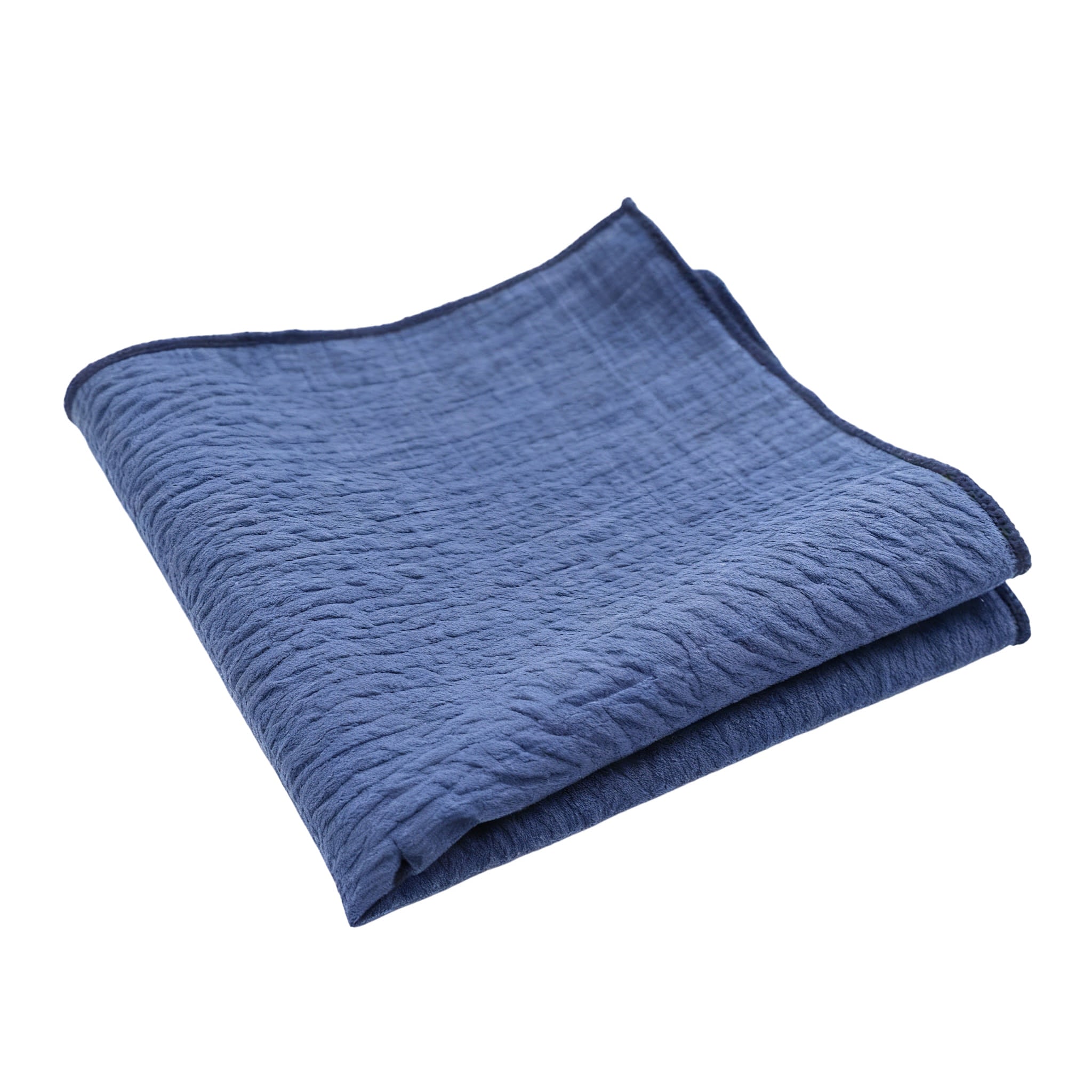 Blue Solid Pocket Square