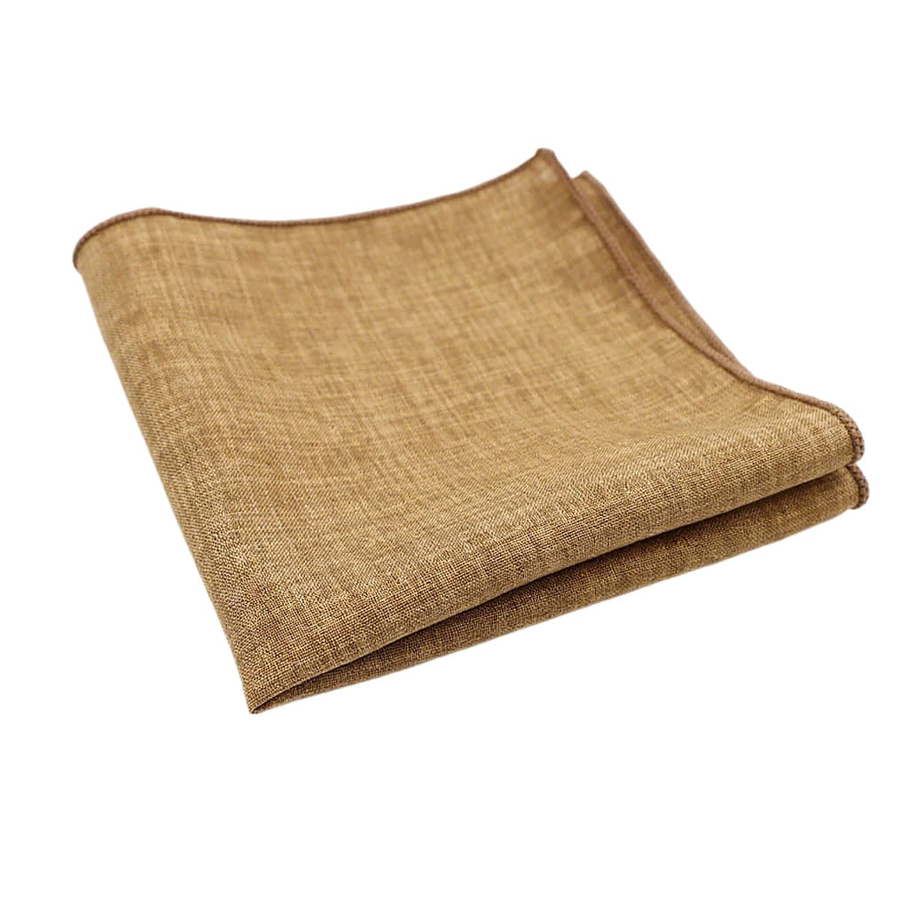 Brown Solid Pocket Square