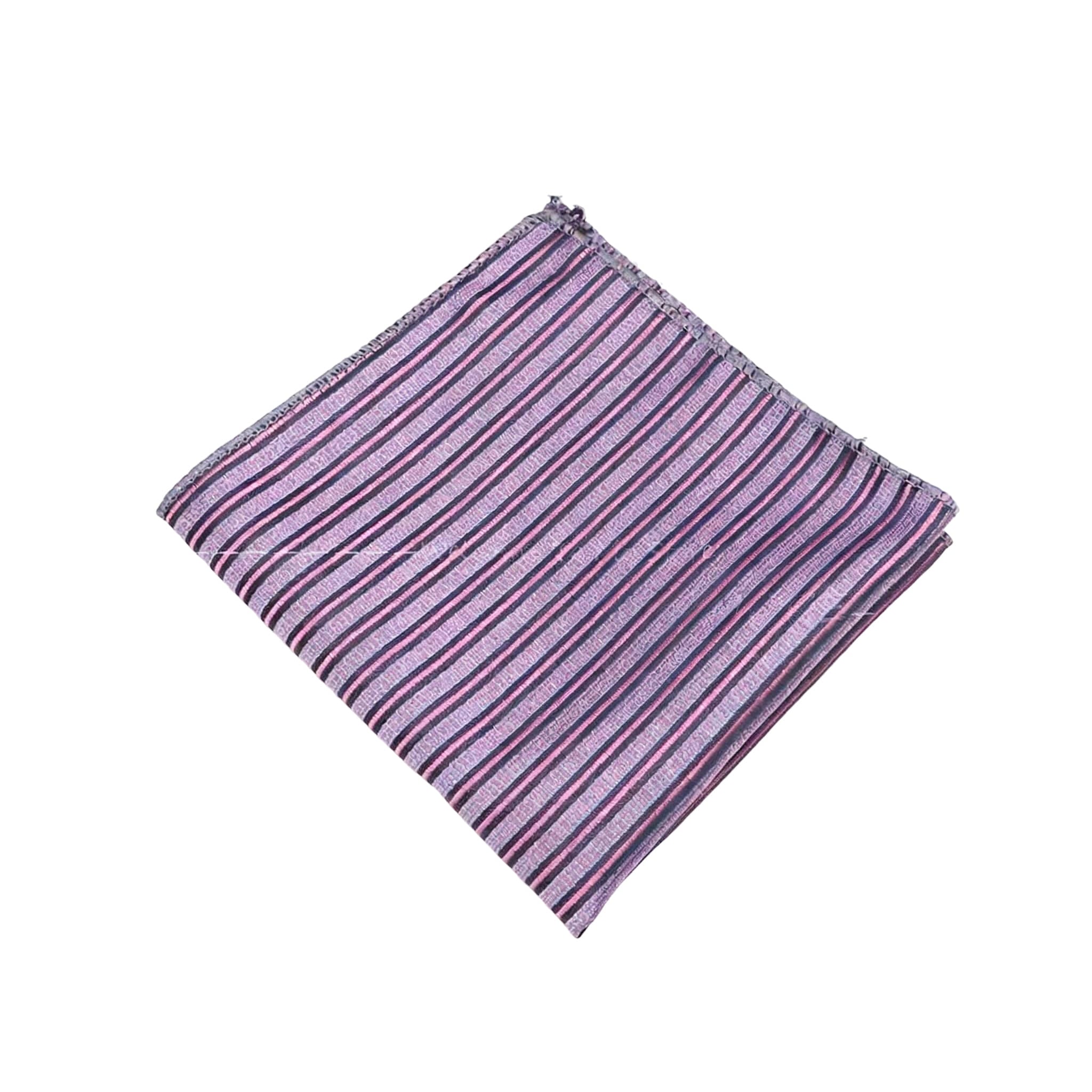 Purple Pink Striped Pocket Square