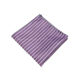 Purple Pink Striped Pocket Square