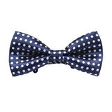 Navy Blue White Polka Dot Bowtie